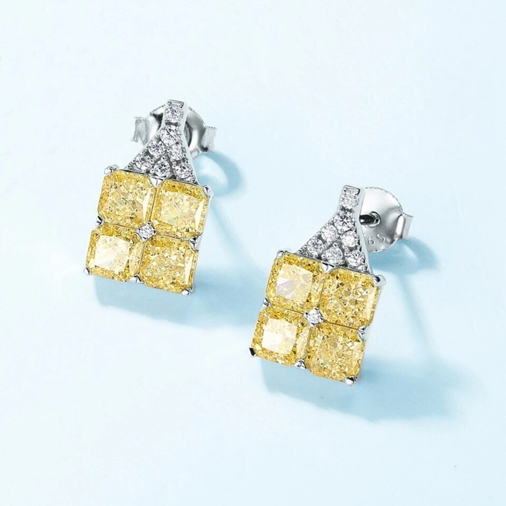 2ct Canary Earrings - Picture 4 of 12